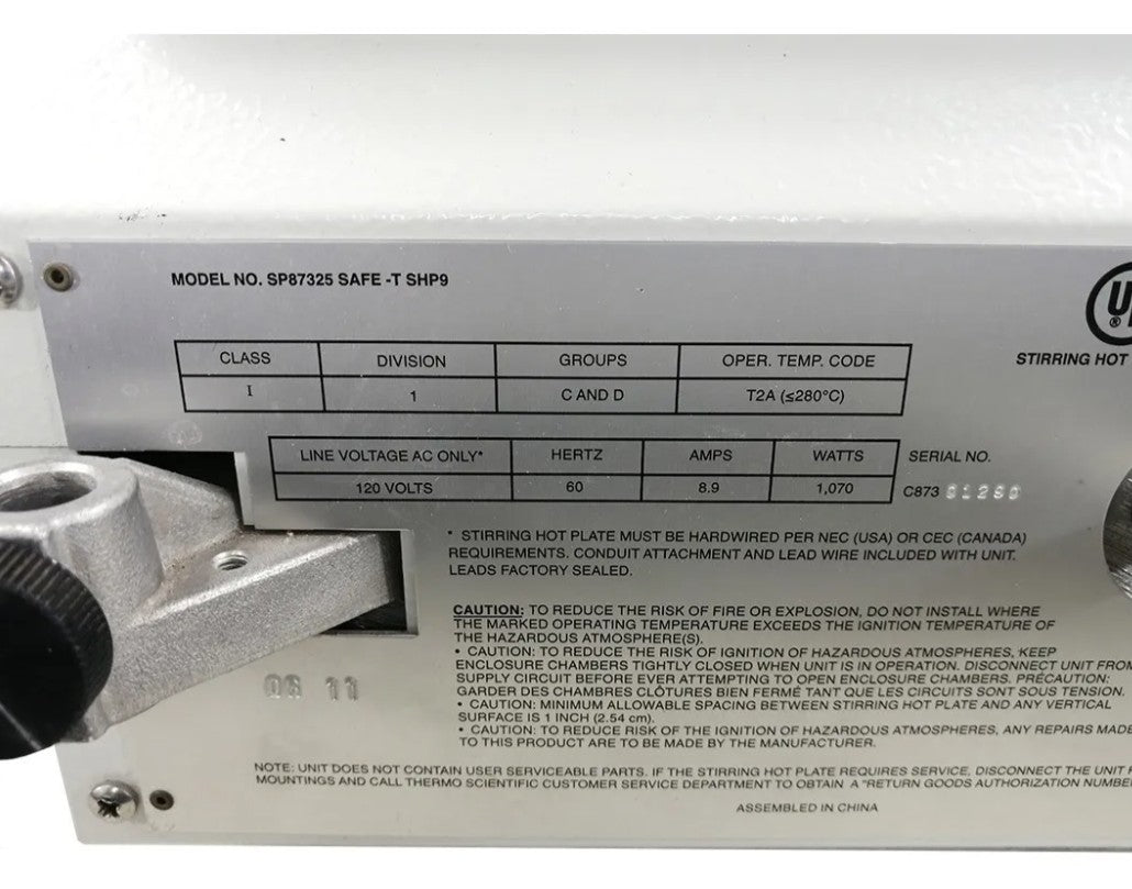 Hot Plate Stirrer Thermo Safe-t Sh9 Refacción